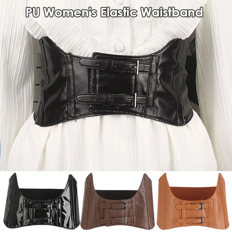 

Underbust Corsets Women Wide Belt Gothic Slimming Sheath Flat Belly Corset Girdle Elastic High Waist Punk Leather Belts Medieval