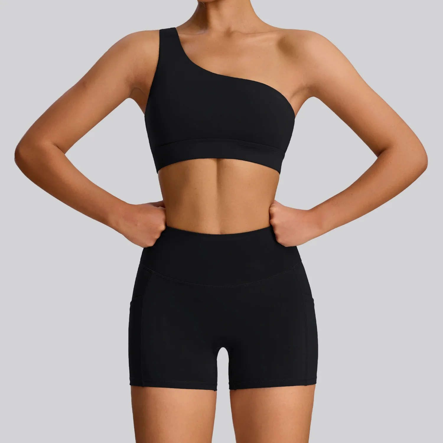 

Yoga Suit Set, High Elastic and Breathable Sports Fitness Suit, Two-piece Set, European and American Yoga Suit Customization