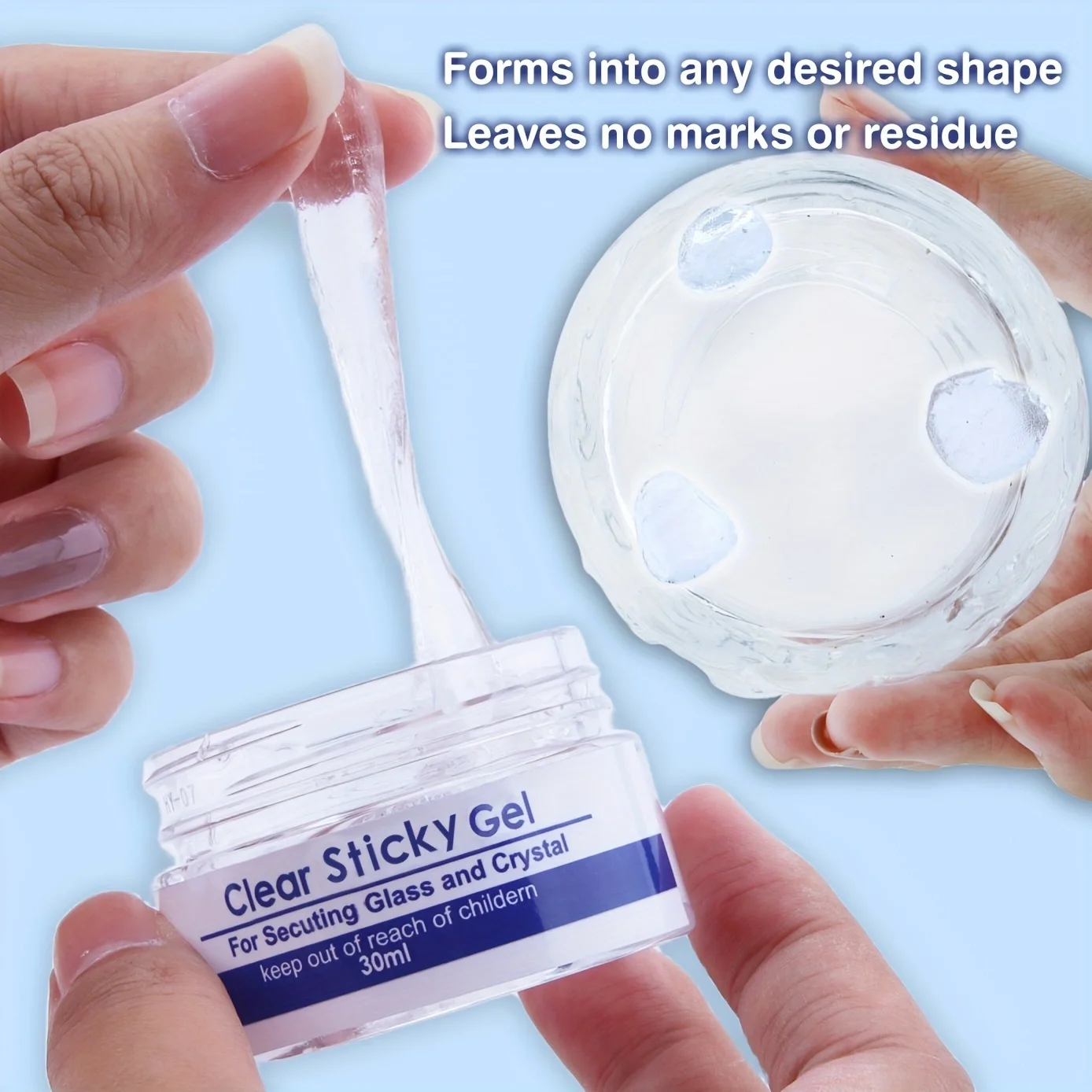 Crystal Clear Museum Wax for Anchoring Collectibles and Artifacts,Museum Putty, Neutral Museum Wax Clear Adhesive Reusable