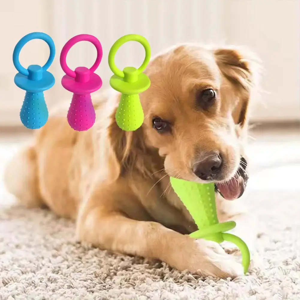 Pet Pacifier Rubber Toys Small Dogs Rubber Resistance To Bite Toy Dog Cat Chew Toys Pet Supplies Perros Accesorios