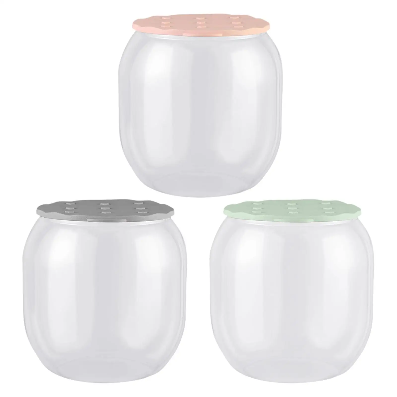 Round Storage Ottoman with Padded Seat 18L Living Room Footstool Entry Transparent Kids Toys Storage Box Space Saving Footrest