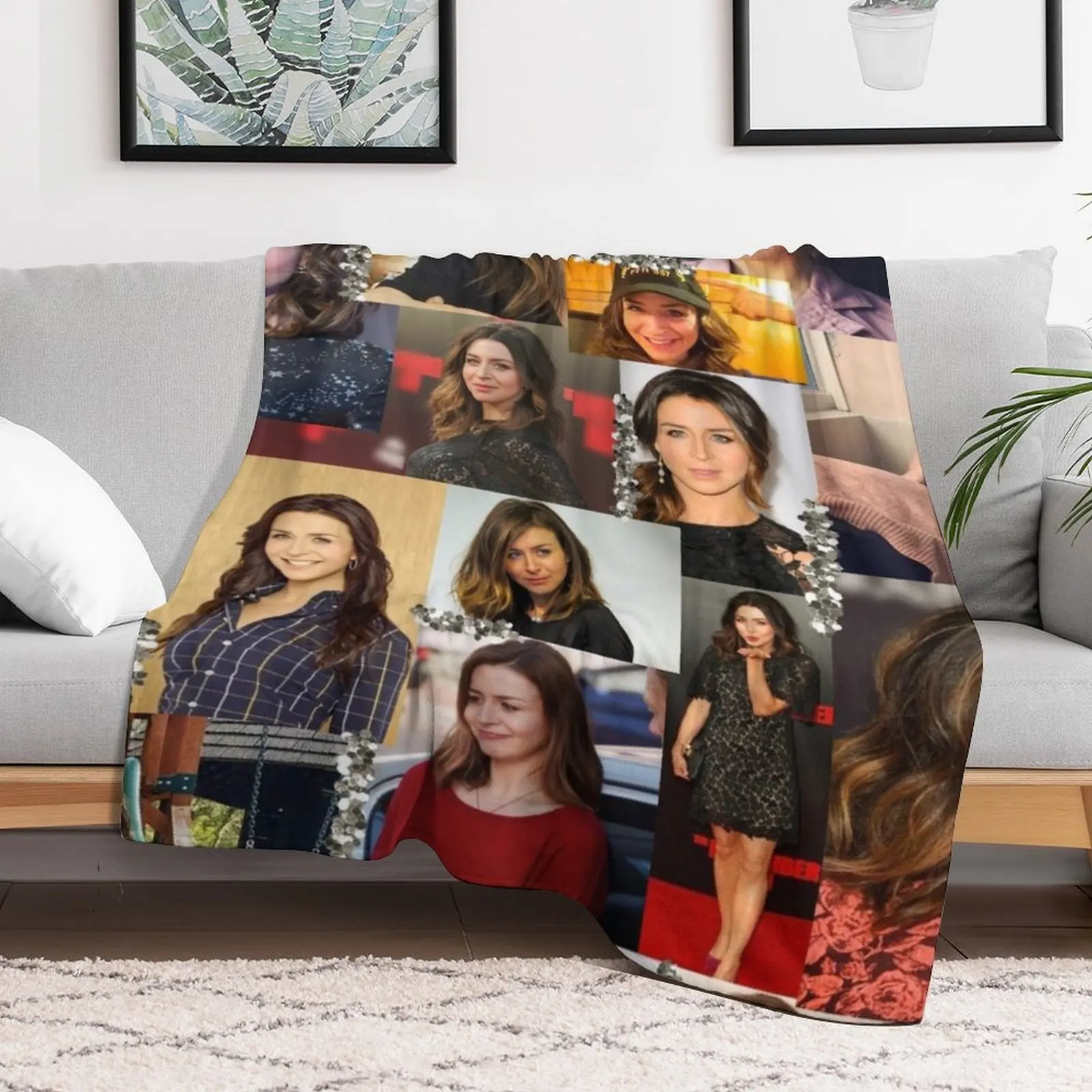 caterina scorsone collage :) Throw Blanket for sofa Plush Blankets