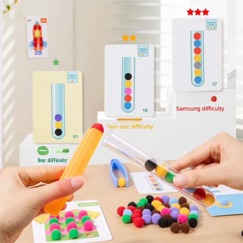 Early learning toy for toddlers: Educational toy for developing fine motor skills, concentration, and color recognition.3+