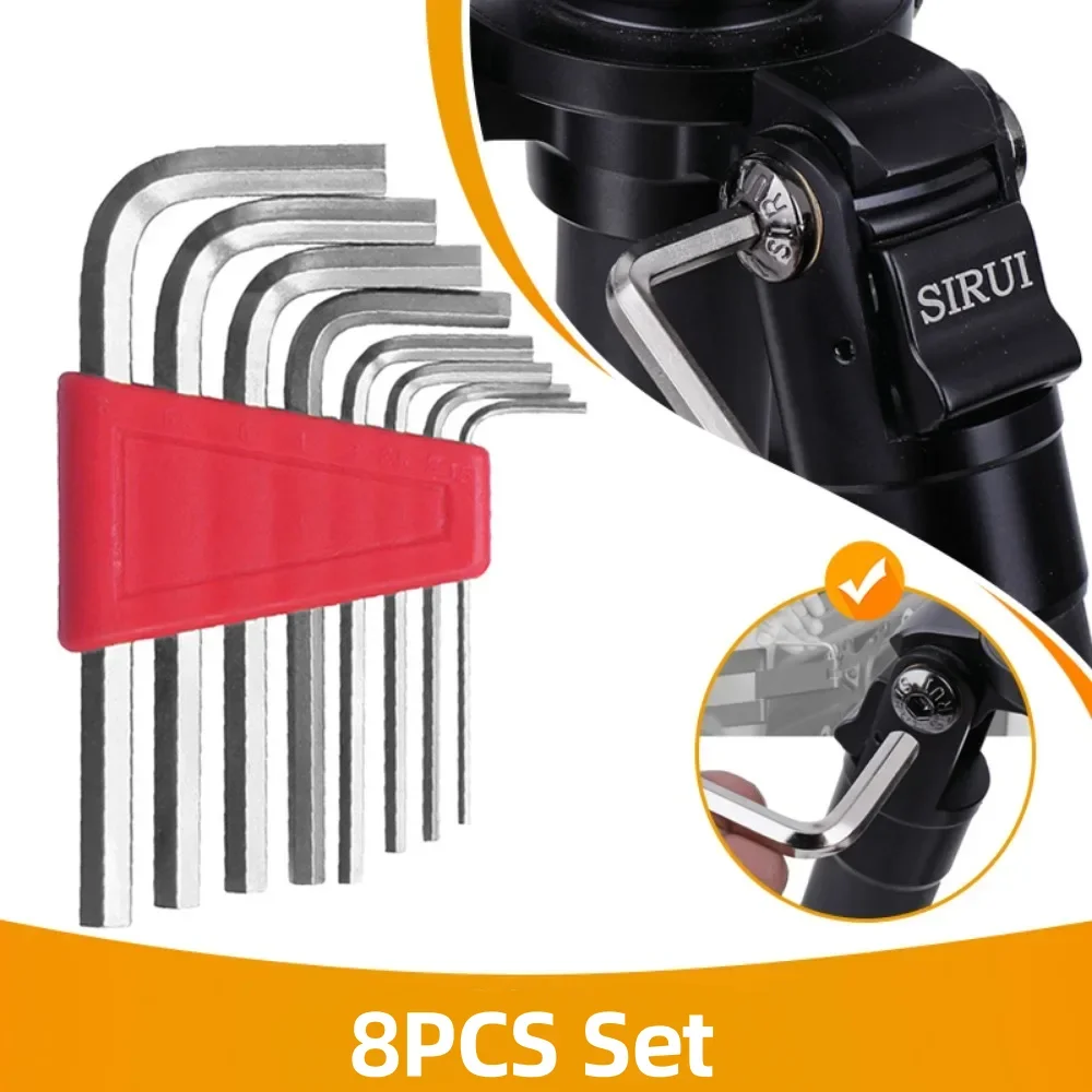 

8Pcs Allen Wrench Tools Metric Wrench Inch Wrench L Wrench Allen Short Arm Wrench Easy To Carry Pocket Hand Tools Wiha