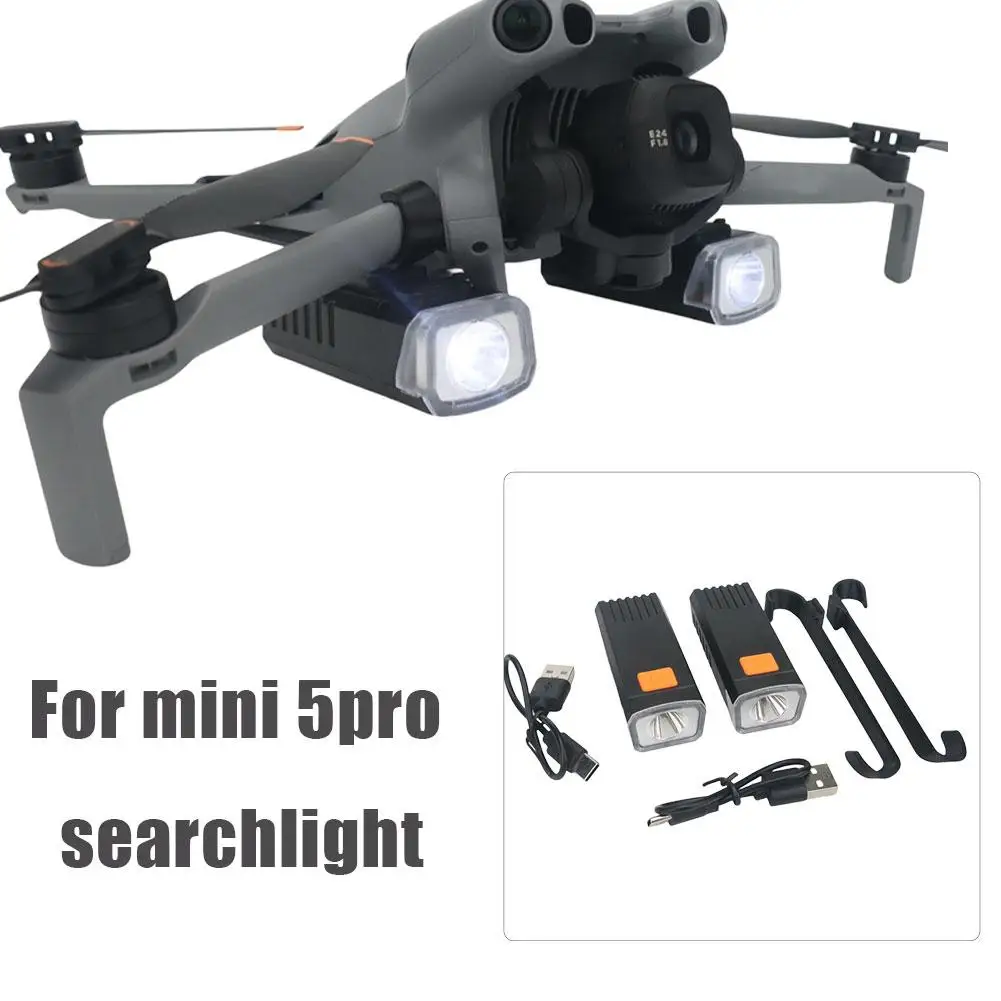 Światło nocne do drona dji MINI 5 Pro, ładowalna lampa nocna, zestaw mocujący, akcesoria do nocnego latania dronem S6K2