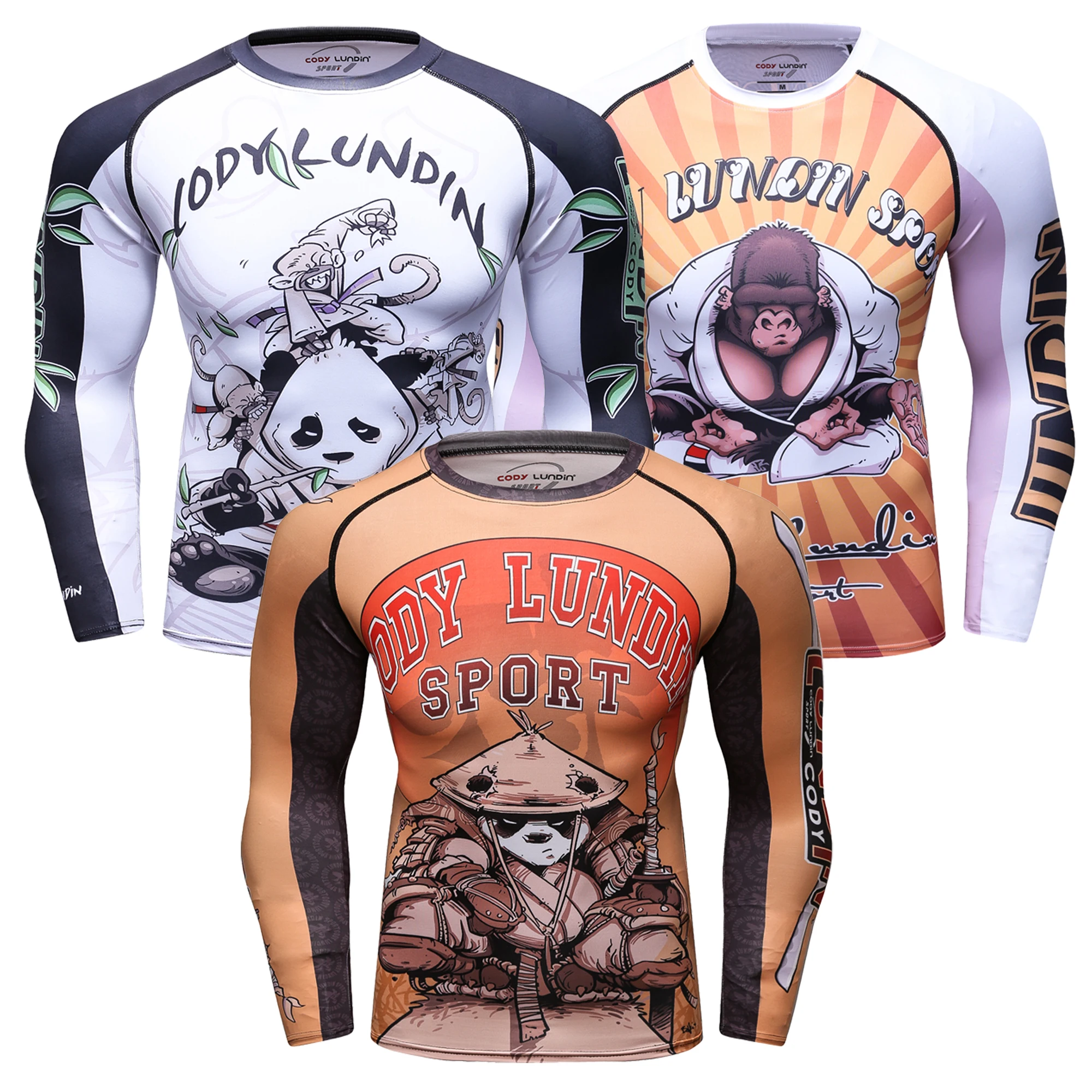 Cody Lundin Kimonos De Jiu Jitsu Blouse Tattoo Purple Compression T-shirt for Men Long Sleeve Bjj No Gi Rashguard Sublimation