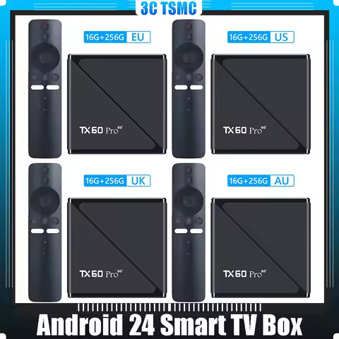 Android 16 Smart TV Box 16GB 256GB 14K 2.4G/5G Dual WiFi Media Player Set Top Box with Remote Android Box