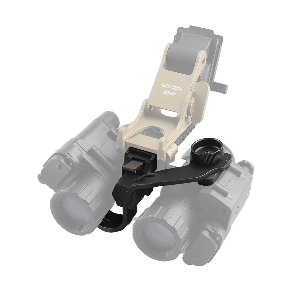 Novo adaptador de montagem dupla PVS-14 nvg náilon + alumínio design leve e resistente preto montagens nvg se encaixa para PVS-14 HS24-0285