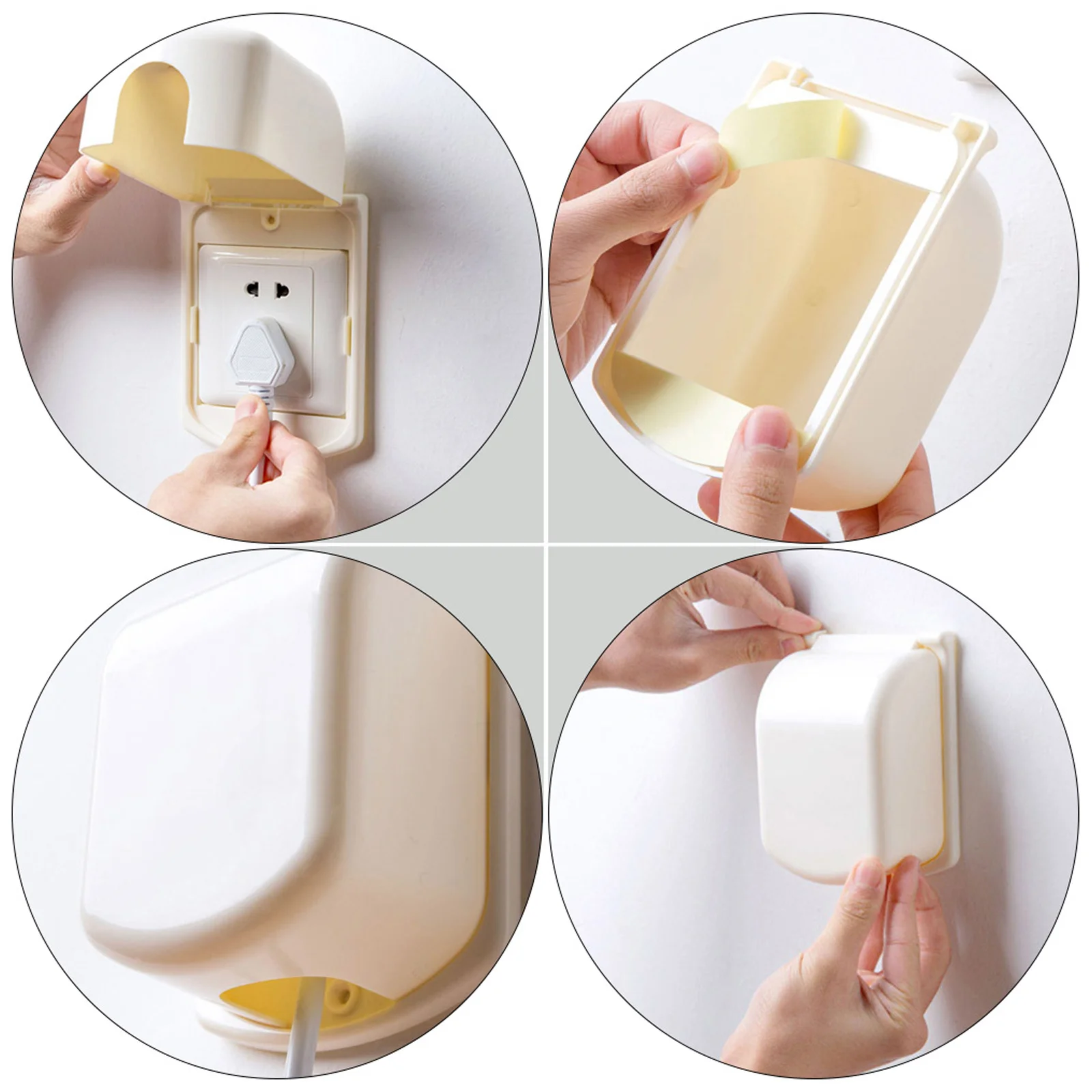 2 pçs seguro soquete cobre abs chama-retardador capas protetoras anti-choque elétrico protetor de tomada de parede casa capa decorativa