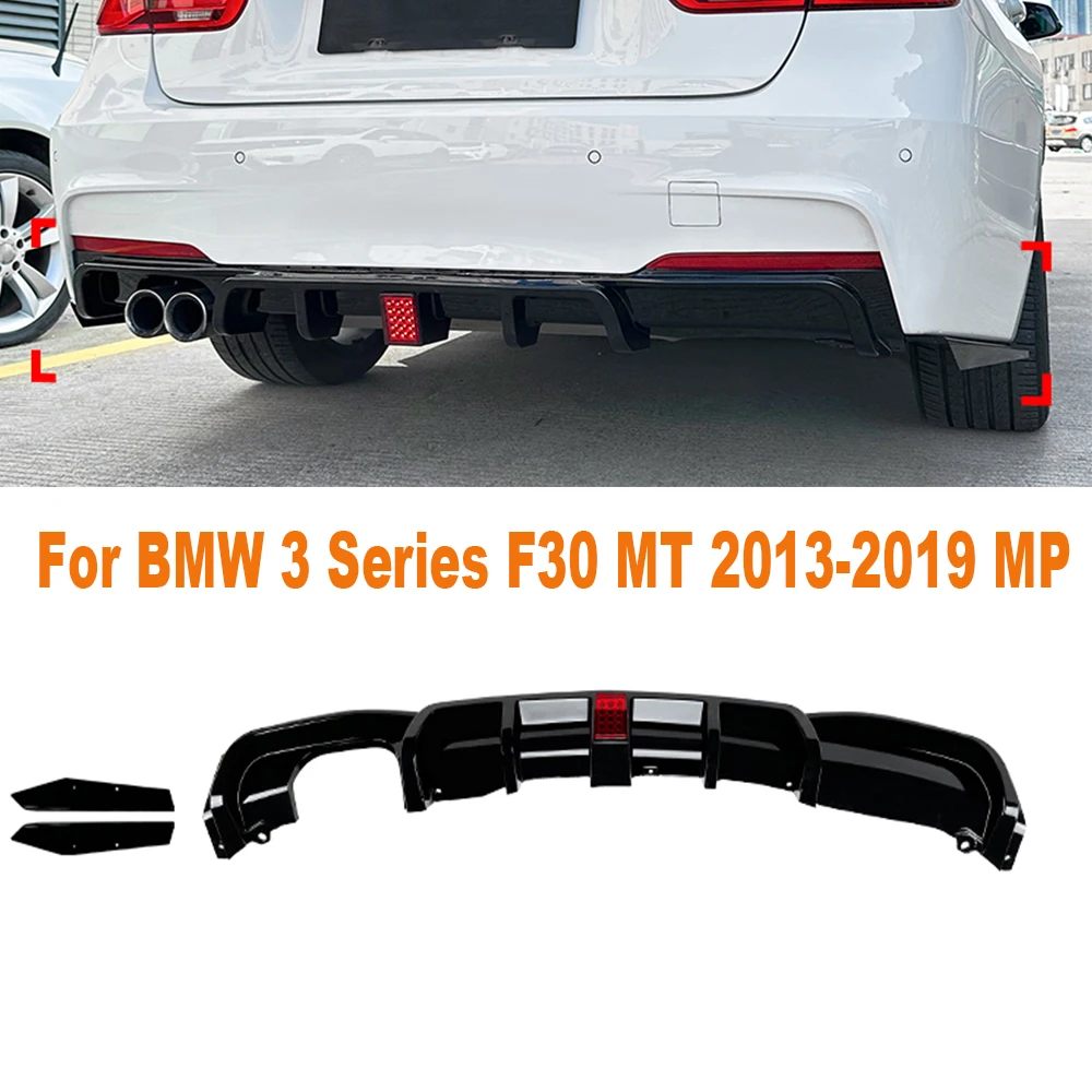 

For BMW 3 Series F30 MT 2013-2019 MP With Lights Rear Lip Rear Bumper Lip Diffuser Spoiler Modification Car Styling Accessories