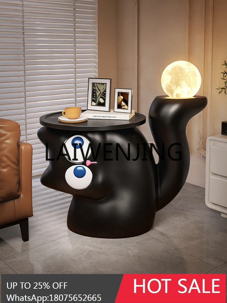 

Head Tilt Cat Bedside Table Bedroom Storage Shelves Bedside Locker Small Table New Good-looking