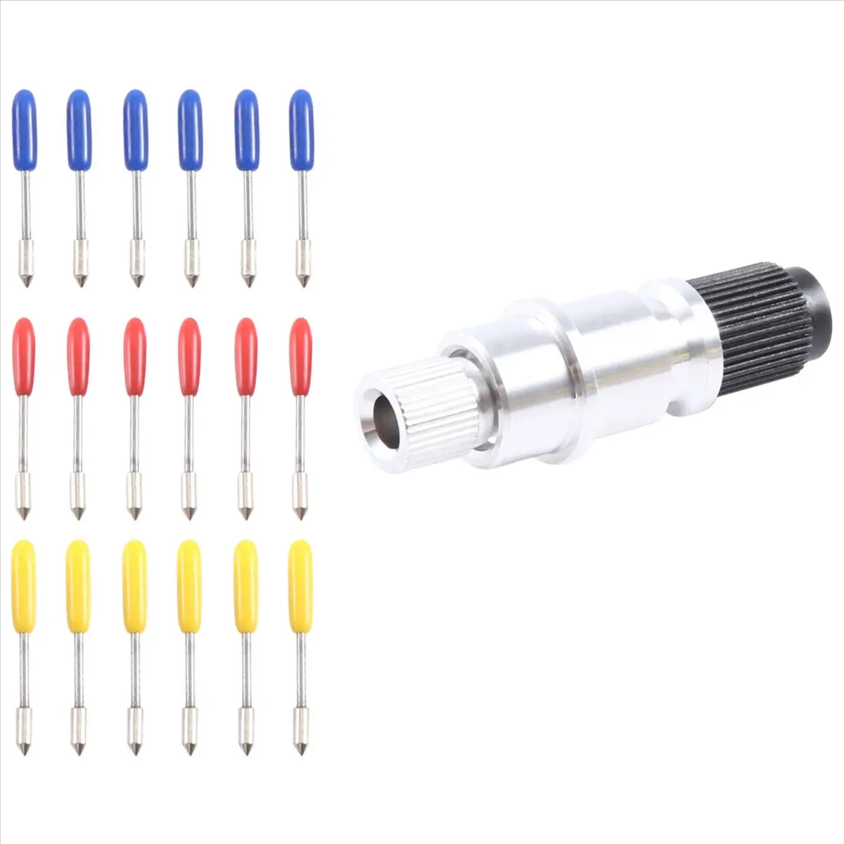 【plotter cutting Tool】 Blade Holder Base With 18Pcs Cutting Blades (30/45/60 Degree) For Silhouette Cameo 1 2 3/Portrait/Curio/G view 4