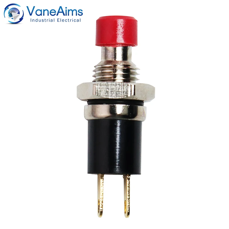 7mm Mini Push Button Switch with Fixation Momentary Self-locking Latching Micro Buttons Switches 2 pins 1NO 1NC 3A/125V 1A/250V