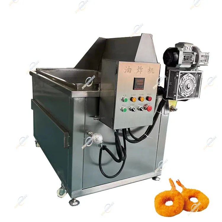 Electric Commercial Deep Batch Fryer Industrial Cassava Garri Mini Donut Fryer Machine Automatic