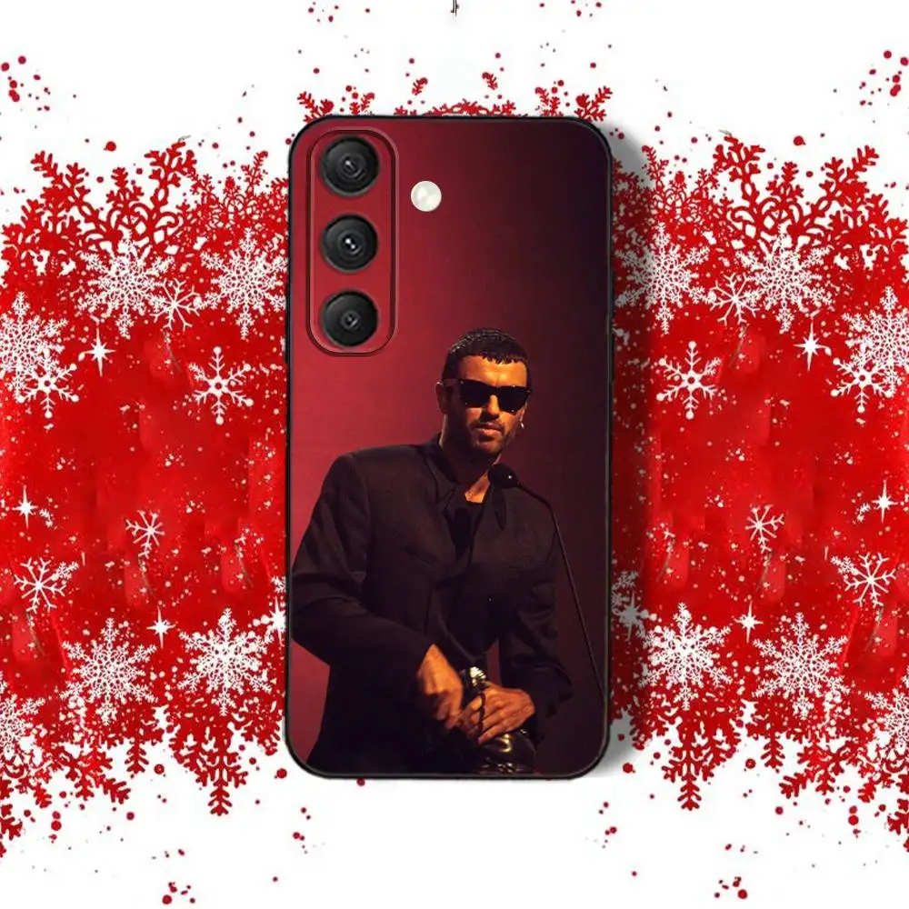 g-George m-MichaelS Singer Phone Case For Samsung S22,S24,S20,S25,S23,S30,S21,Ultra,Plus,Fe,Lite 4G,5G Black Soft Cover