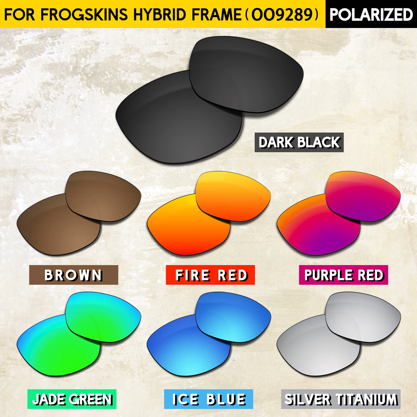 

Fit for Oakley Frogskins Hybrid OO9289 55mm Frame Lenses Replacement for Oakley OO9289 Frogskins Hybrid 55mm Sunglasses