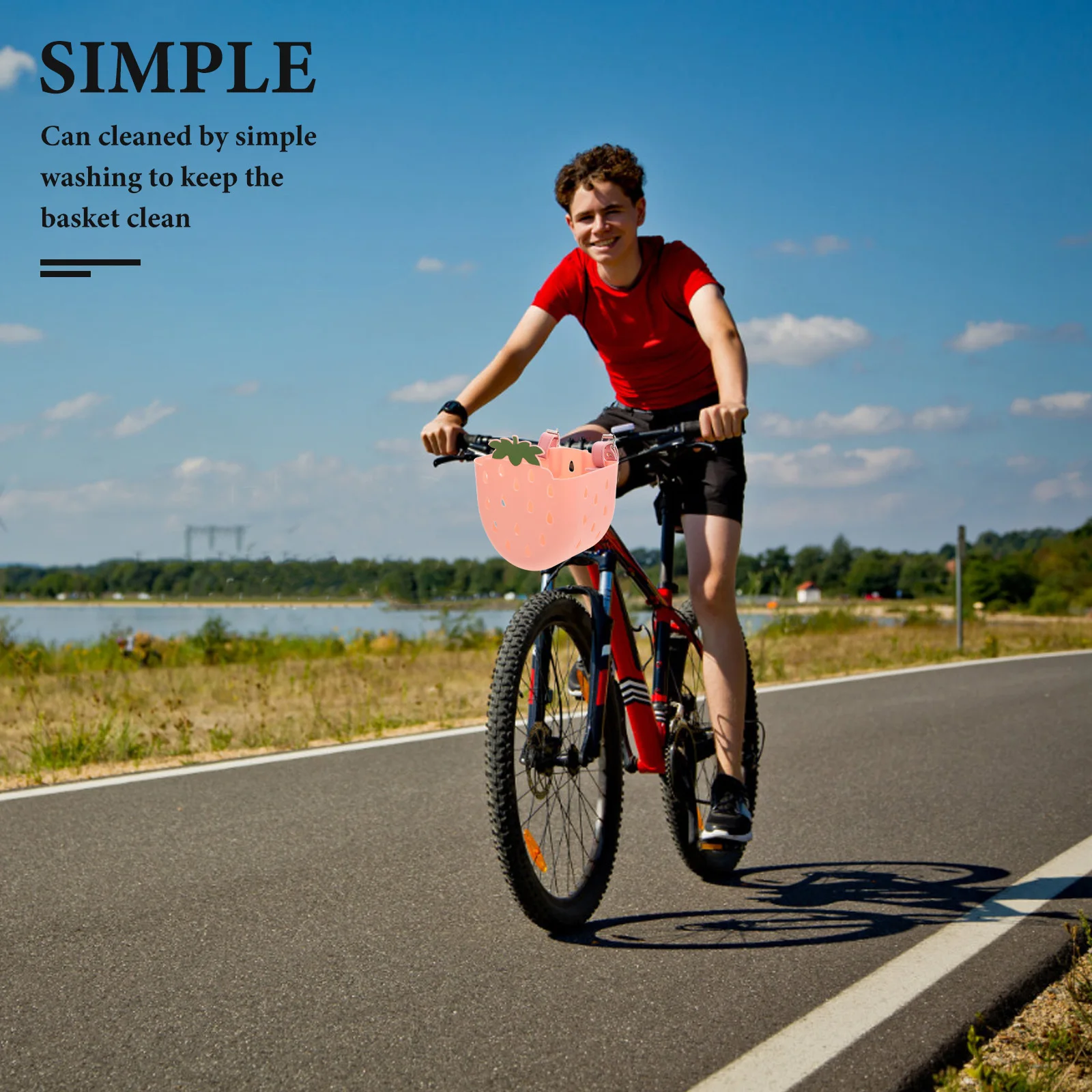 

2Pcs Kids Bicycle Accessory Front-Mounted Handlebar Basket for Bicycles Scooters Tricycles Durable Plastic Lightweight Design