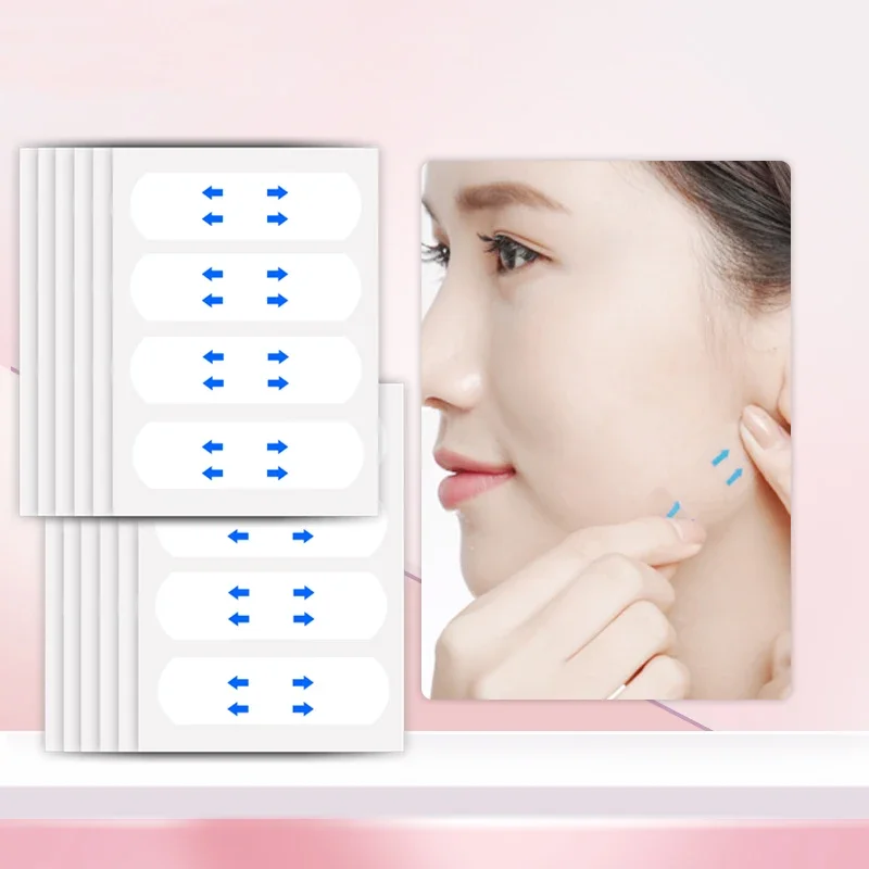 40/80PCS V-Shape Face Wrinkle Sagging Skin Adhesive Tape Lifting Face Stickers Invisible Transparent Thin Face Patche Lift Tools