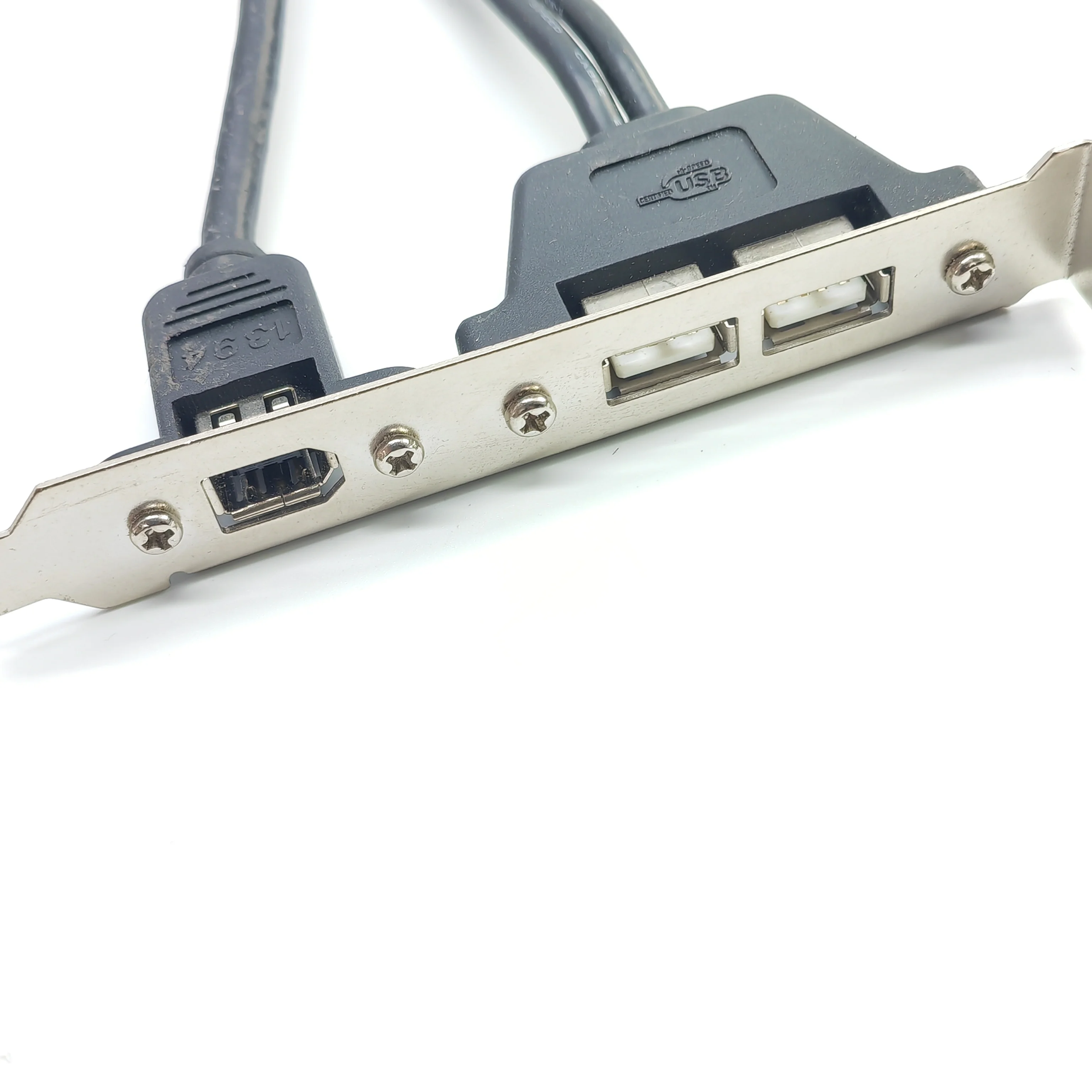 9Pin Dual Port USB 2.0 + IEEE 1394 Computer PC Motherboard Host Case Rear Panel Bracket Cable