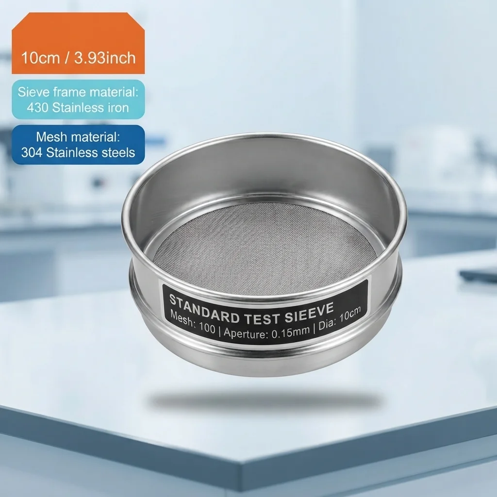 Xin Tester 10cm Chrome-Plated Iron Mesh Standard Sieve 100-500 Mesh Splitting Samples Test