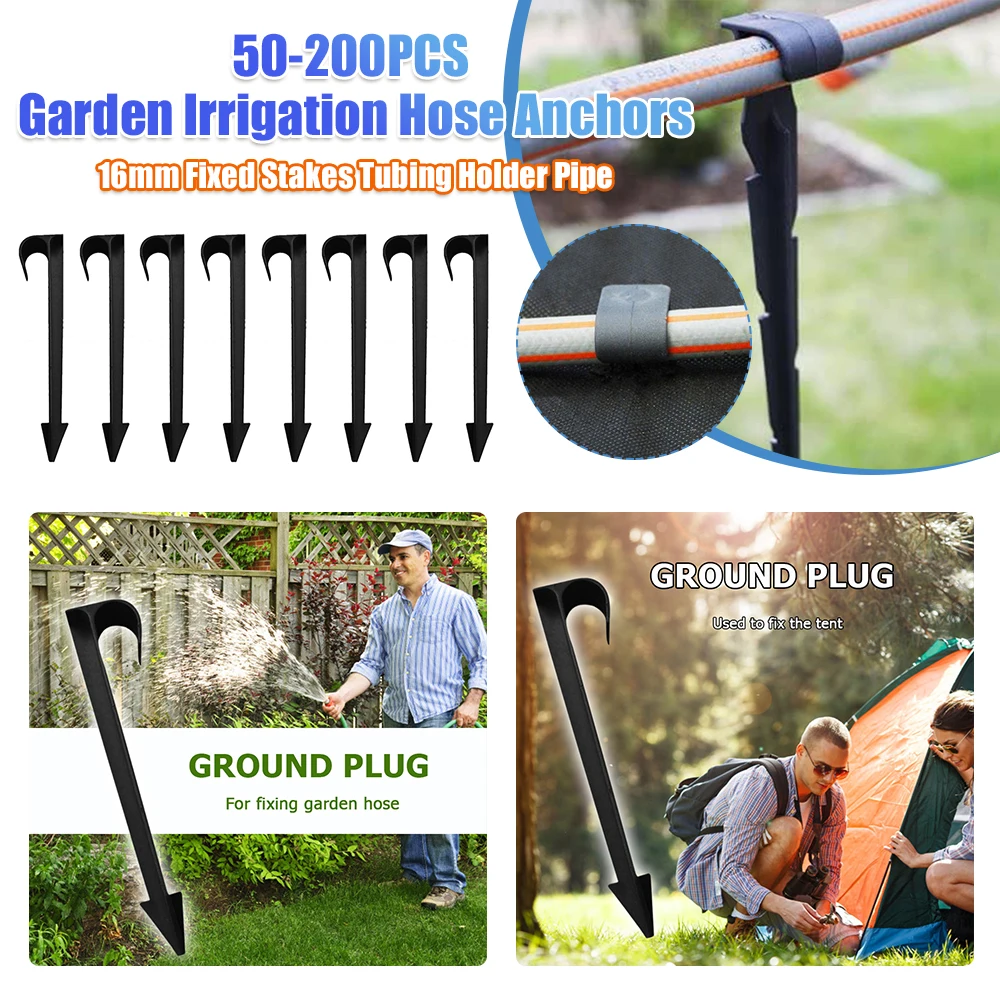 16/20mm Schlauchanker, Bewässerungsrohrhalter, Gartenwerkzeuge für Rasen, Garten, Blumentopf, Gewächshaus, Zelt