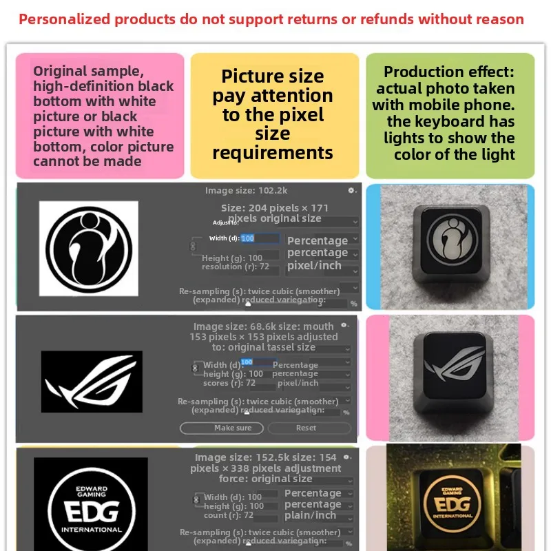 Колпачки для клавиш на заказ, пресс-игрушки, прозрачные персонализированные колпачки для клавиш с лазерной гравировкой, колпачки для механических клавиатур, колпачки для клавиш OEM R4