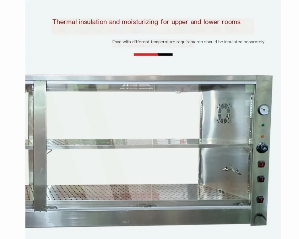 خزانة عازلة من الفولاذ المقاوم للصدأ، خزانة ساخنة، خزانة برجر، عزل الطعام، مطعم تجاري #5