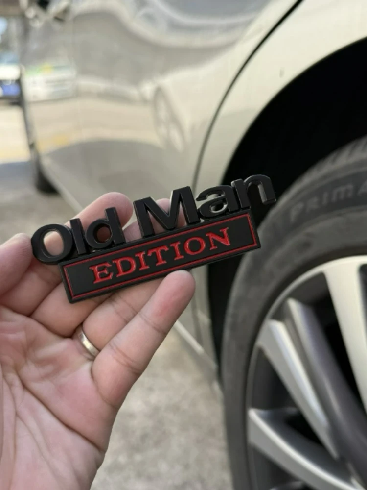 AliExpress Customized High-quality Modified Car Stickers Metal Material Old Man EDITION with Adhesive Backing