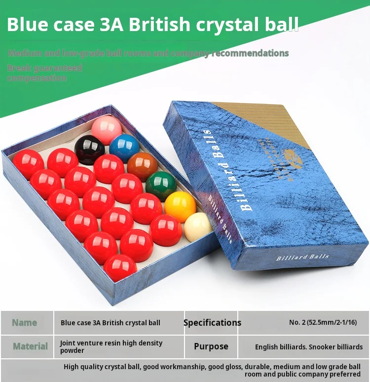 Billiard Ball Set High Quality British Standard Size 52.5mm 2-1/16