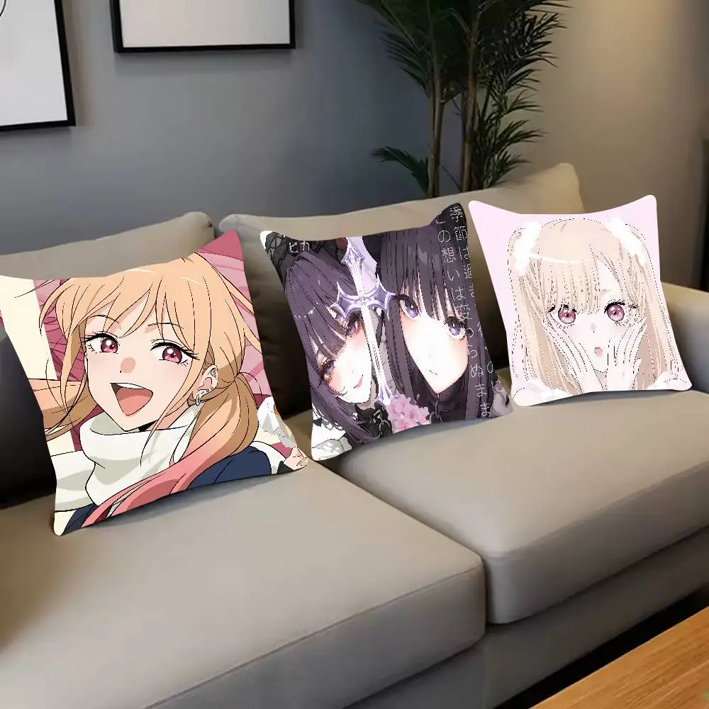 Cute Anime Girl Marin Kitagawa Pillow Cover Living Room Sofa Cushion Cover Bedroom Room Bed Pillow Cover Home Decoration
