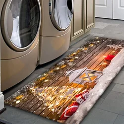 Christmas Entrance Doormat Decor Carpet for Living Room Kitchen Hallway Balcony Long Rugs Bedroom Non-slip Doormat Xmas Decor