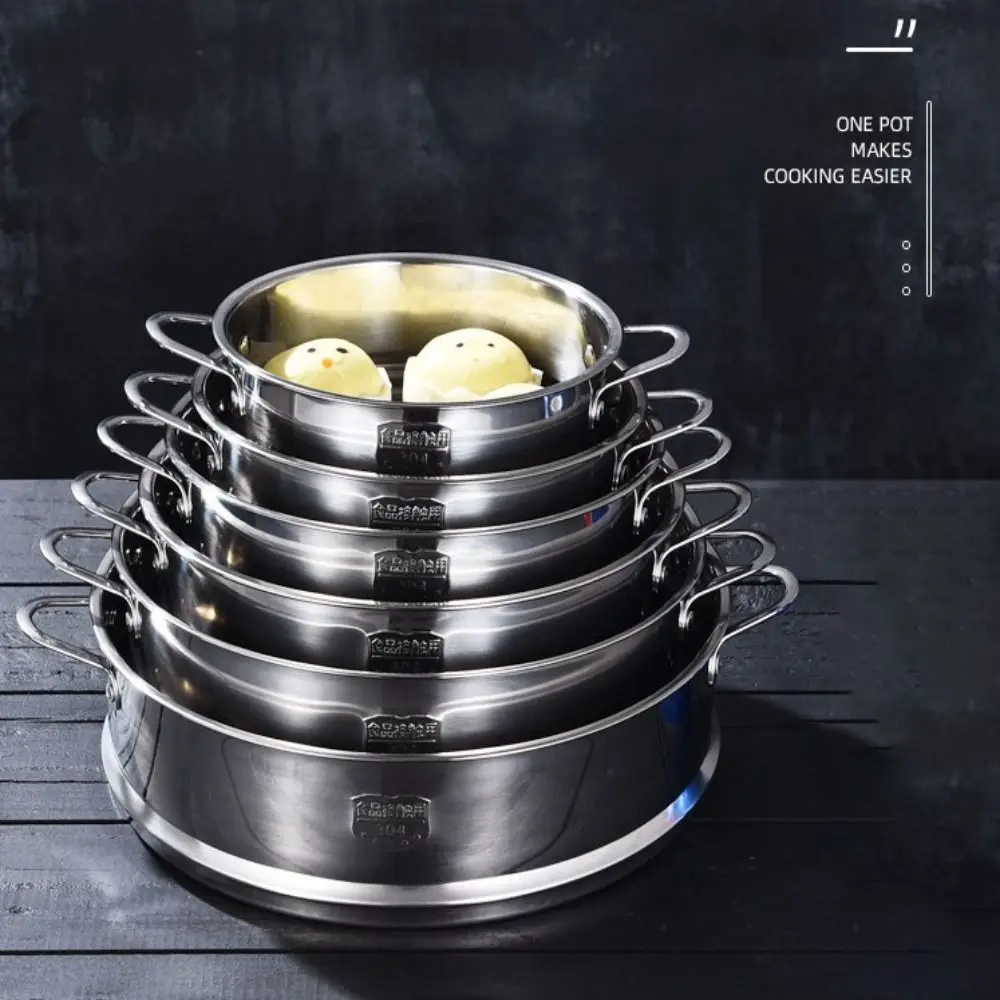 New 304 Stainless Steel Steamer Basket with Double Ear Generic Steam Rack Safe Material Multifunction Pot Steaming Grid