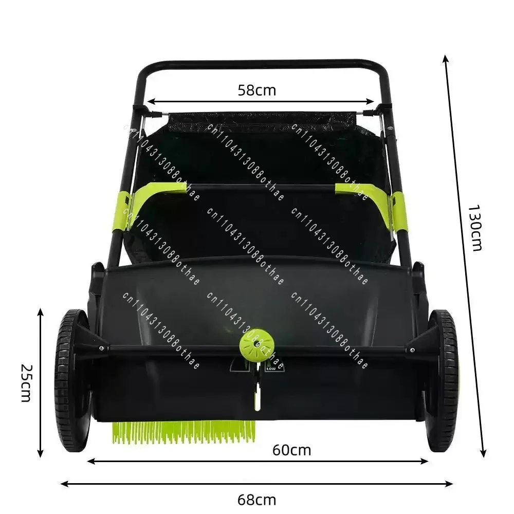 Hand-Push Sweeping Vehicle, Lawn Cleaning Machine Manual Leaf Collection Multi-Functional Leaf and Grass Collector
