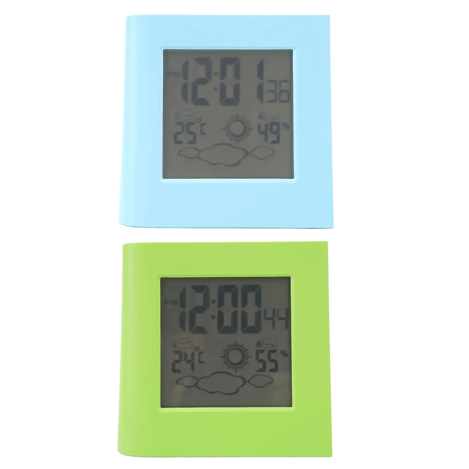 Solar Alarm Clock Digital Alarm Clock Solar Battery  Energy Alarm Clock Weather Forecast Temperature Humidity Alarm Clock