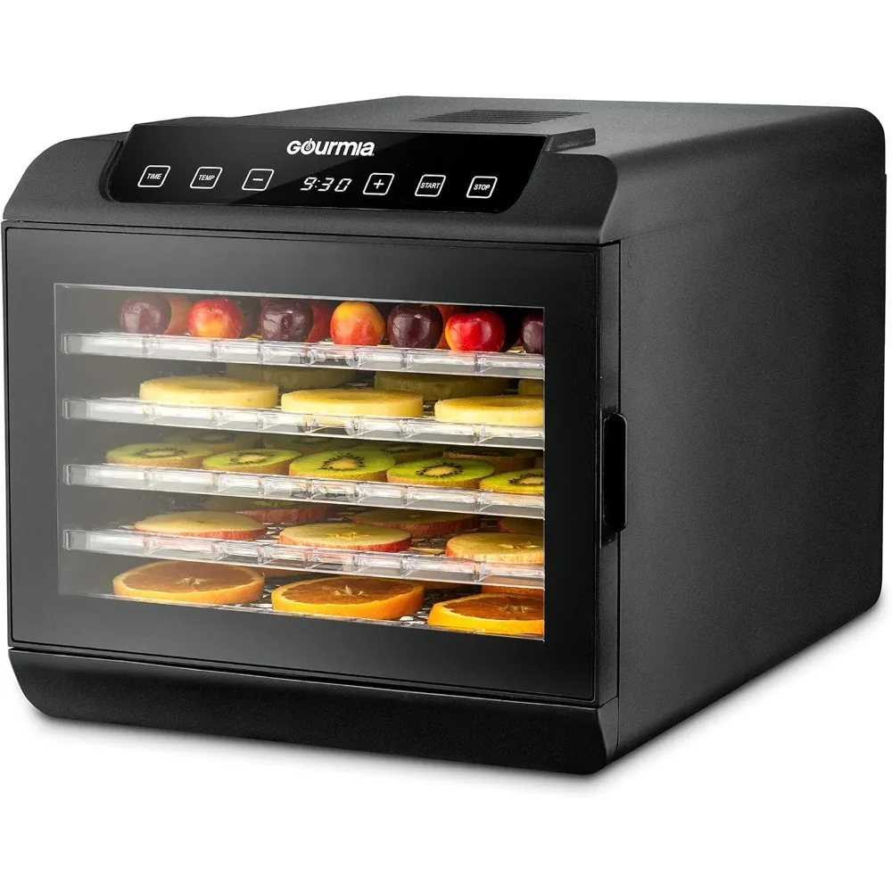 

Countertop Electric Food Dehydrator - 6 Drying Trays - Digital Countdown Timer - Preset Temperature Settings