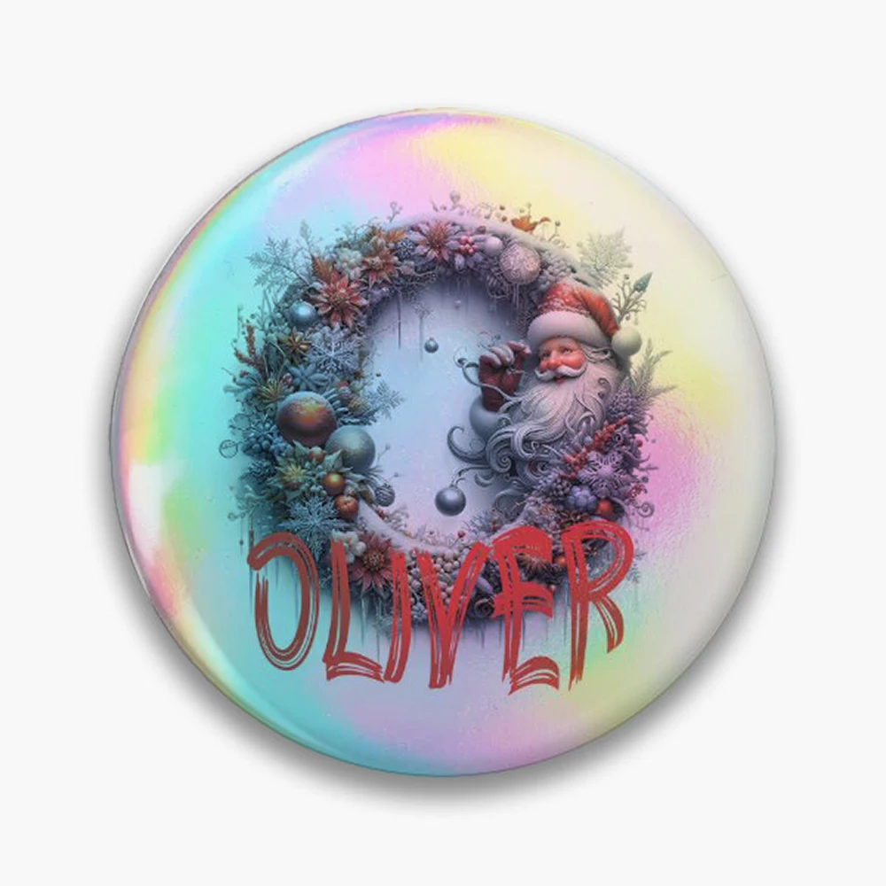 Name Oliver. My name is Oliver, a Christmas initial. Pin Holographic Star Heart Pin Brooches Laminated Button Fashion Accessory