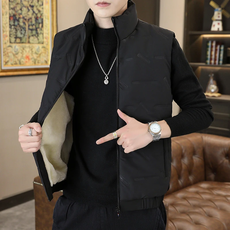 سترة قطنية كبيرة الحجم سميكة دافئة مقاومة للرياح ملابس رجالية بياقة واقفة جودة ملابس خارجية للخريف والشتاء Roupas Masculinas