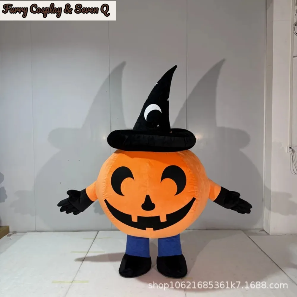 Pumpkin Ghost Inflatable Doll Costume Funny Cartoon Walking Doll Costume Theme Party Performance Prop Costume