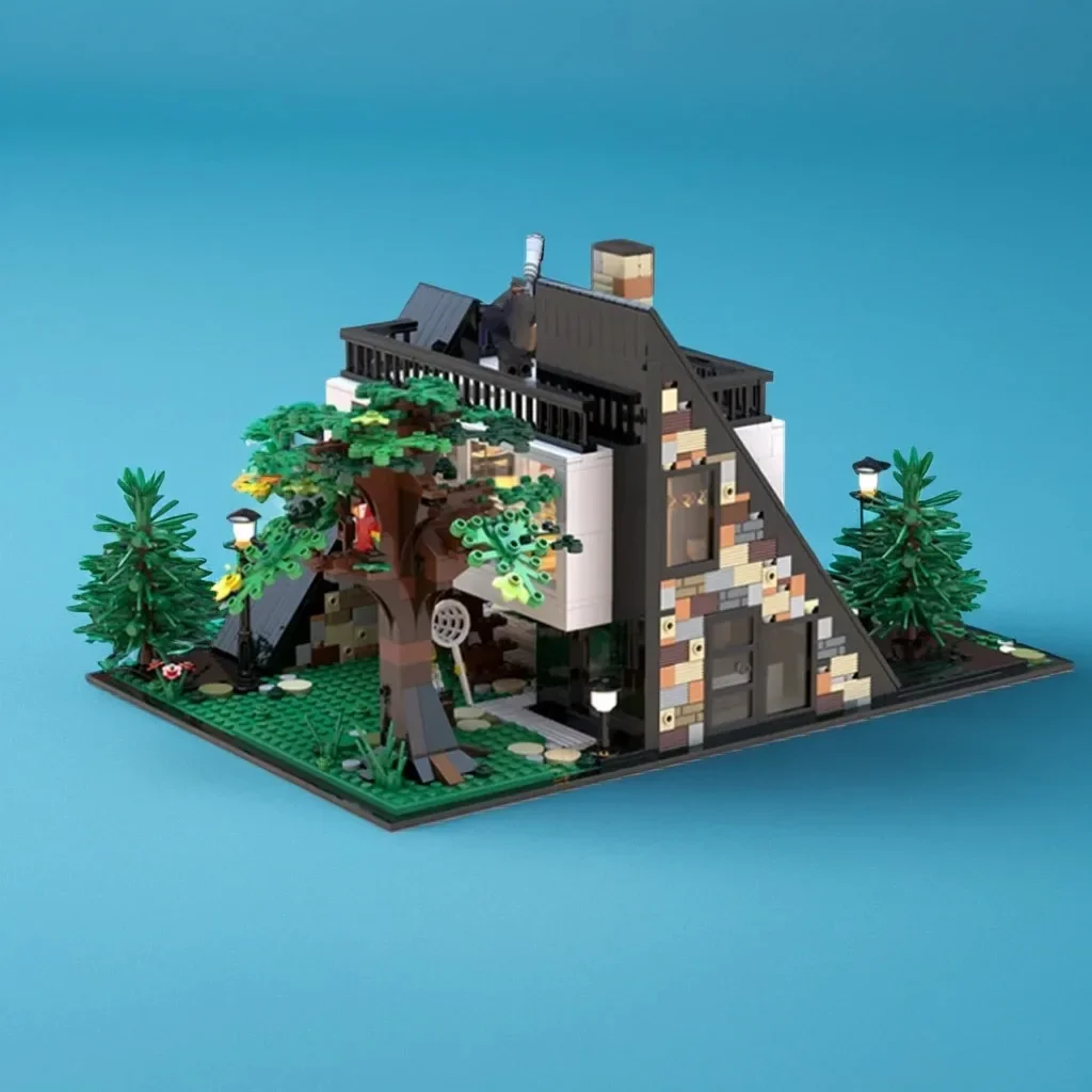 1570 個 MOC アーキテクチャ アララット ヴィラ モダン マウンテン デザイン モジュラー ビルディング DIY モデル ビルディング ブロック 誕生日のおもちゃ ギフト