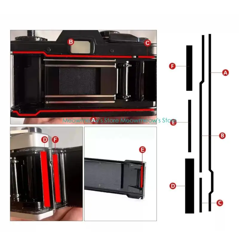 W91A Pre Cut Light Seal Foam Sponge Easy Installation Block Unwanted Light For OM10 Enhances Photography