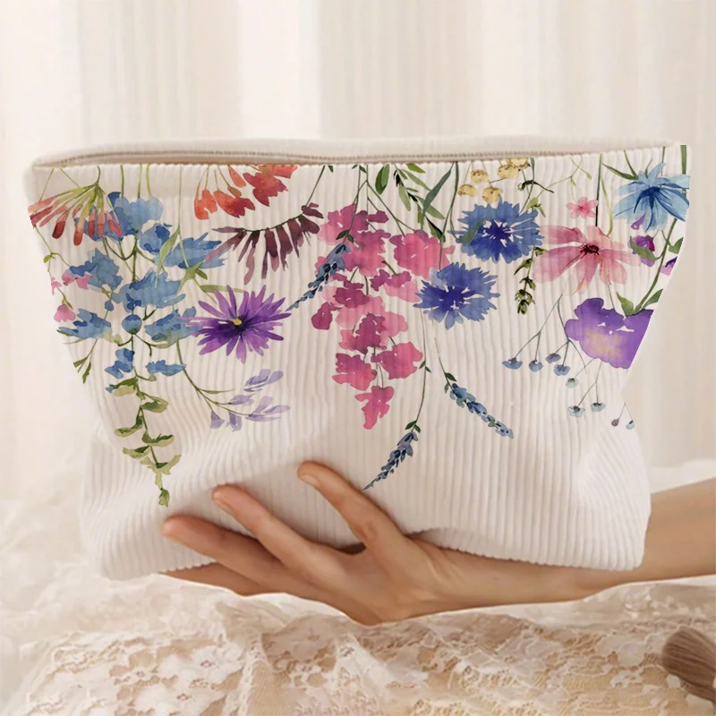 Corduroy Makeup Bag Toiletry Bag And Pencil Case The Ideal Gift for Mothers Daughters, Friends, Teachers, Graduations, Weddings