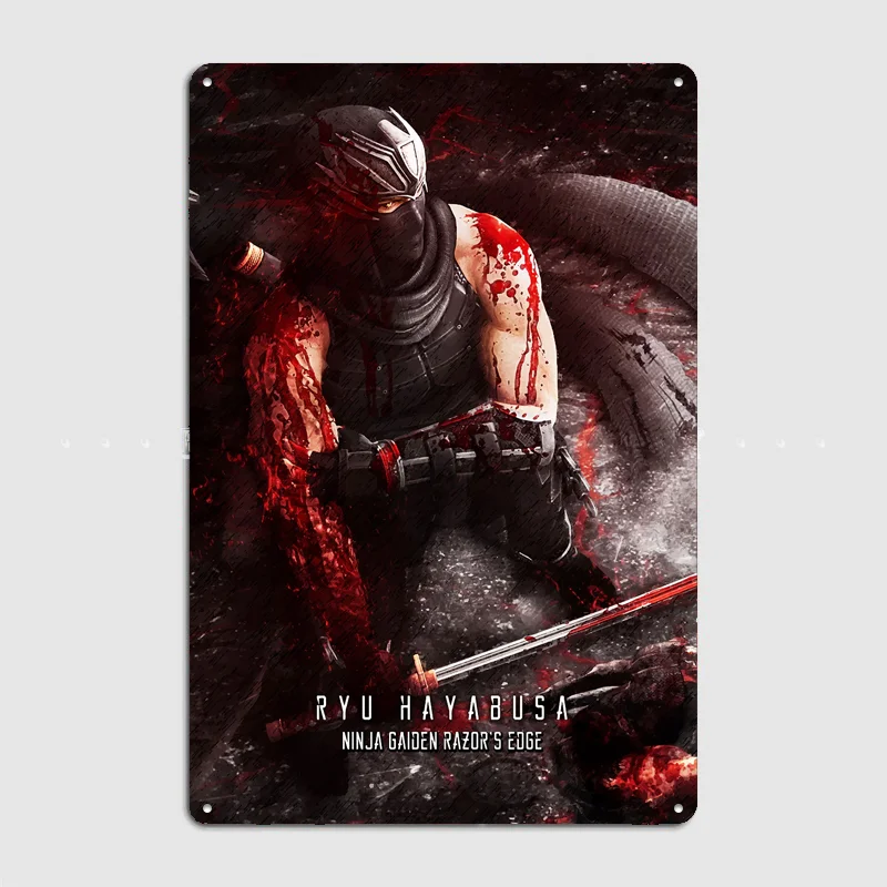 Ninja Gaiden razors edge Poster Metal Sign Life Wall Custom Bedroom Indoor Home Wall Decor Posters Room Decoration