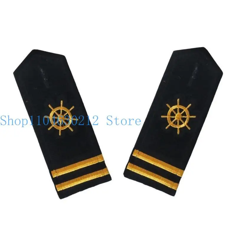 

652F Professional Sailor Epaulets Captain Uniform Epaulet Embroidery Shoulder Bars