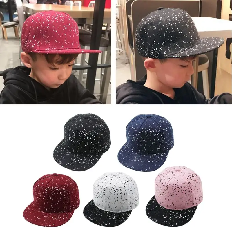 Low Baseball Hip Hop Dots Print Sunscreen Outdoor Sports Kids Adjustable for Snapback Trucker Drop shipping