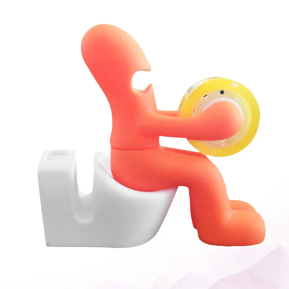 

Tape Dispenser Orange Creative Stationery Tape Cutter Home Office Organizer Storage Box School Supplies