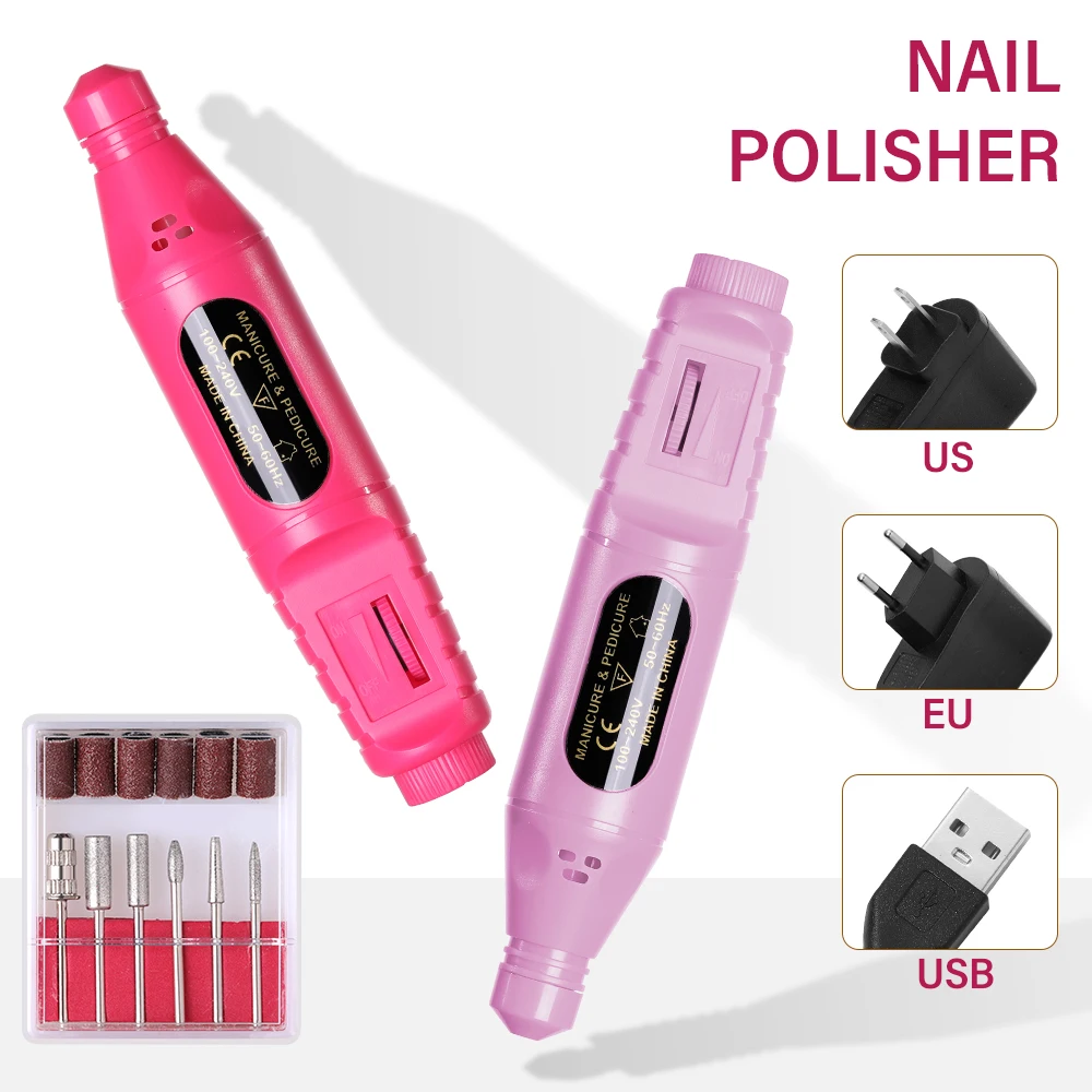 Professional Electric Nail Drills Kit Remove Polisher Manicure Portable Nail File Nail Drill Equipment Pen Tools Machine
