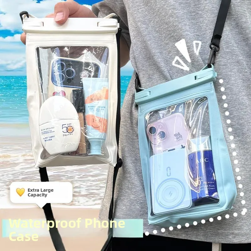 

Водонепроницаемая сумка для телефона большой вместимости для плавания и дайвинга, универсальная сумка для хранения на открытом воздухе, бежевая, бренд Love Beige Noor ABEYINUOR