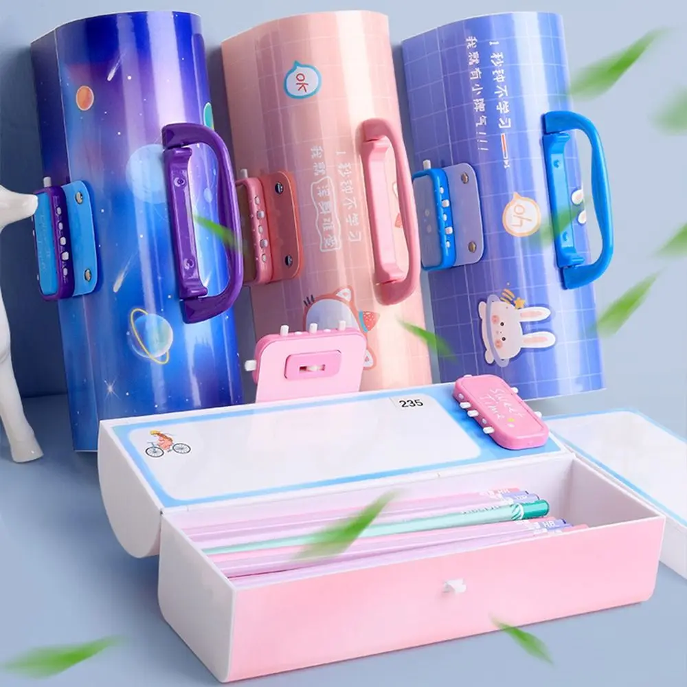 Kinder Große Kapazität Schule Liefert Desktop Lagerung Fall Student Bleistift Fall Stift Fall Mit Passwort Lock Schreibwaren Fall