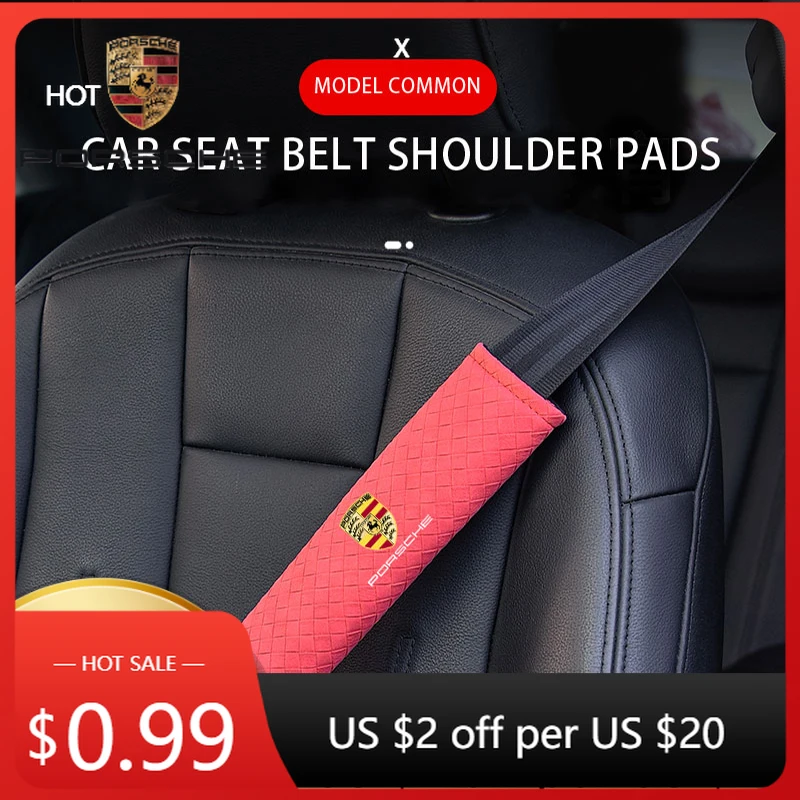 

Наклейка на автомобиль для Porsche Cayman, Cayenne, 911, Macan, защита плечевого ремня безопасности в салоне автомобиля, квадратная клетчатая накладка для Porsche 911, 718