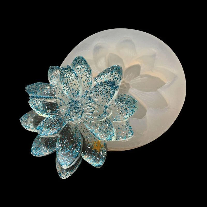 4Pcs Flower Epoxy Resin Mold Kits Camellia Rose Mold Jewelry Making